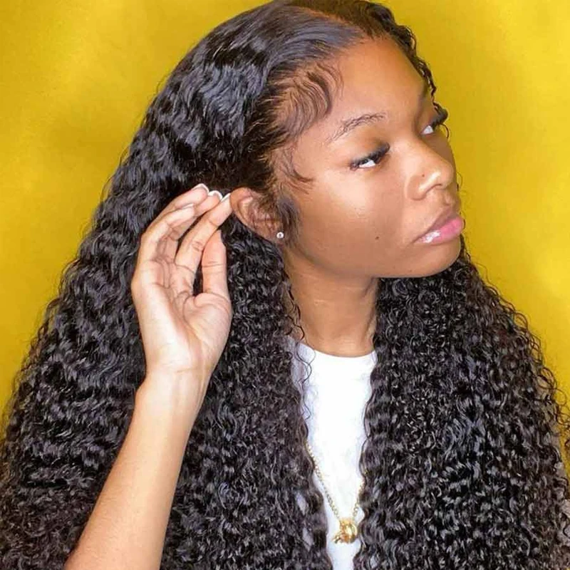 13x6 Lace Frontal Wig Loose Deep Wave Wigs For Brazilian Women Curly Human Hair 16-32 Inch Hair Deep Water Wave Lace Front Wig