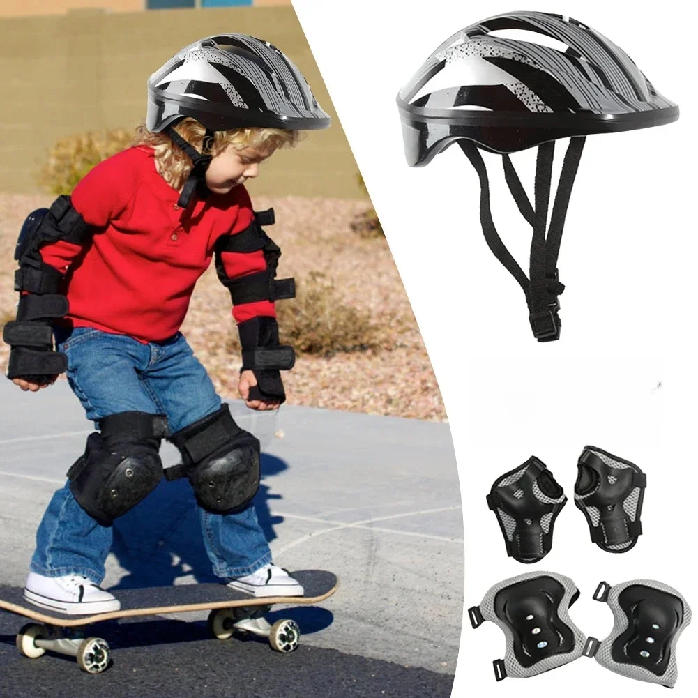 AliExpress JOCESTYLE 7Pcs Safety Skating Helmet Pad Set Adjustable Kids Skateboard Scooter Helmet Set Breathable for Skateboard/Bike/Skating/Cycling