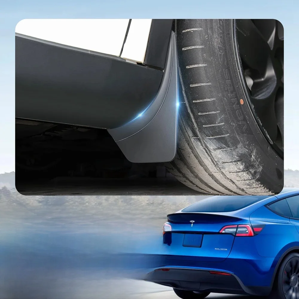 Miękkie chlapacze do Tesla Model 3 Y Juniper 2025 2026 Akcesoria TPE Błotniki Osłony Przeciwbłotne Anty-Snow Anty-Sand Ochraniacze — zdjęcie 2