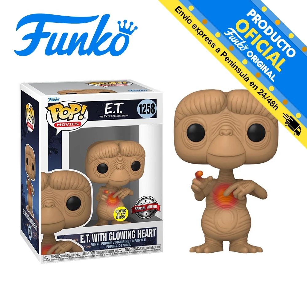 Funko Pop! E.T. The extraterrestrial-E.T. with exclusive Heart (GW), 65088, 1258, original, toys, boys, girls, gifts, collector, shop, with box, new, man, woman, official license