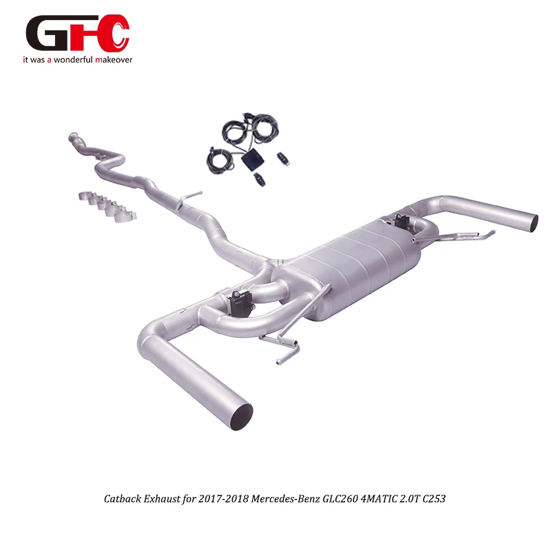Suitable for Mercedes Benz GLC 260 4MATIC C253 2.0T high-performance exhaust pipe Catback Valvetronic exhaust system muffler