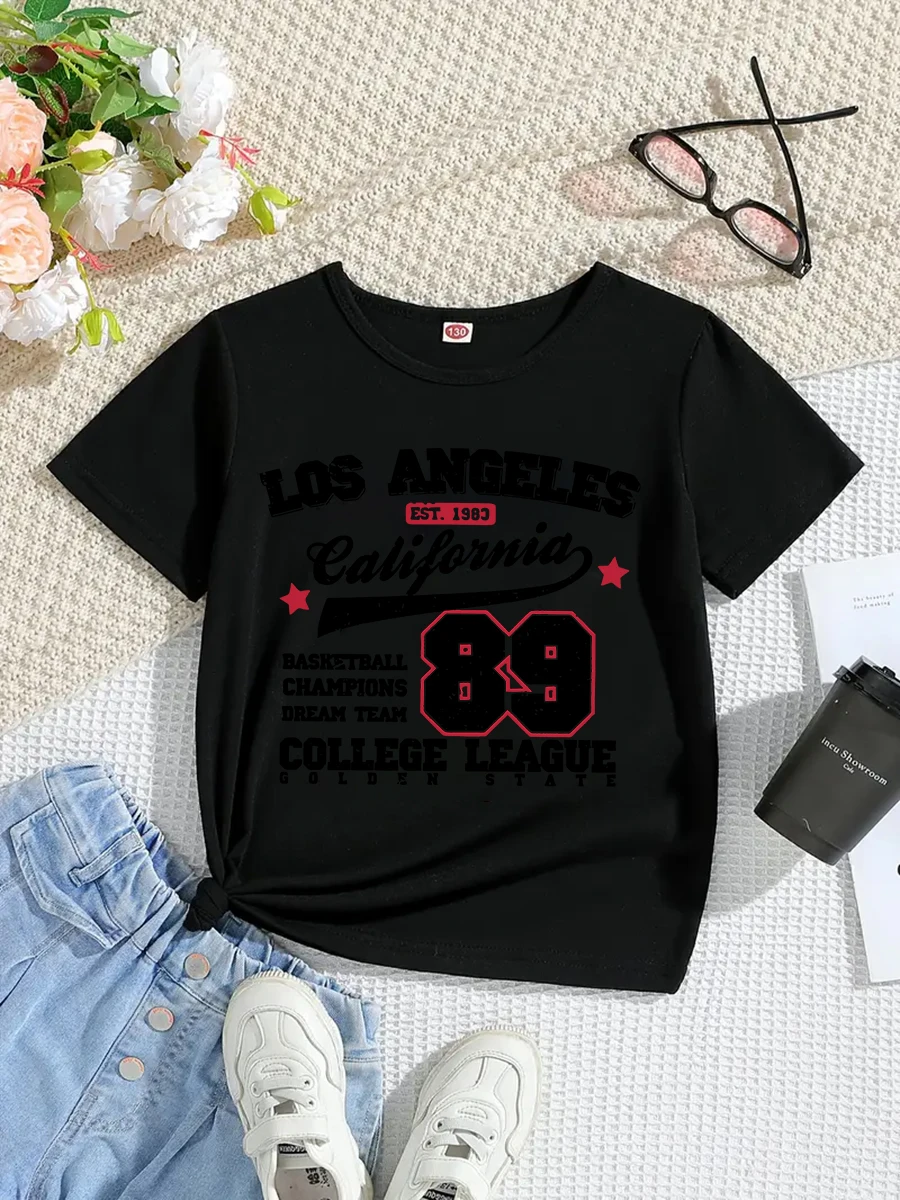 Summer Casual T-shirts Washed T-shirts Oversized Short Sleeve Loose T-shirts With Unique Patterns Trendy And Fun