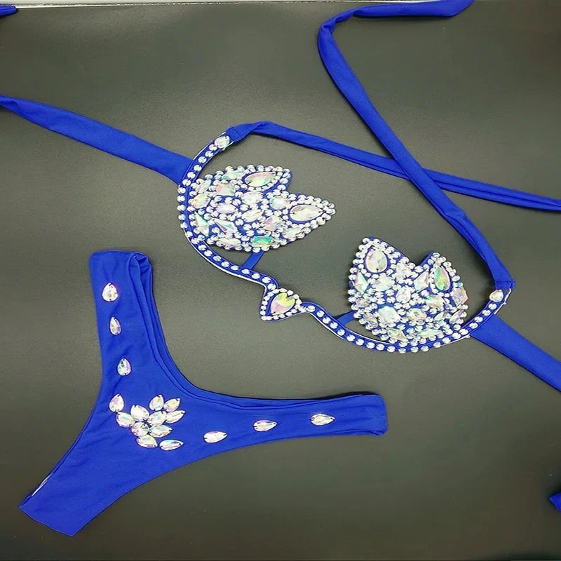 2020 venus wakacje diament bling kamienie bikini set swimsuit sexy kobiety stroje kąpielowe lato dojrzały strój kąpielowy dla kobiet — zdjęcie 2