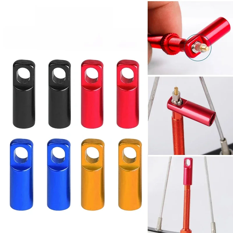 AliExpress UK 2/4pcs Bicycle Tire Presta Valve Cap Aluminum Alloy Valve Dust Covers Protector 2-In-1 Bike Valve