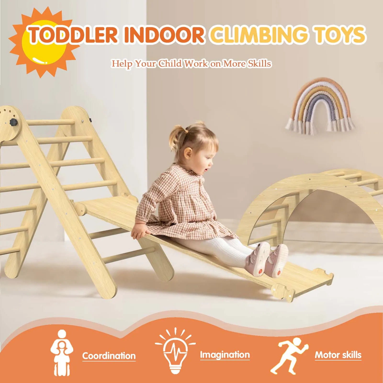 Треугольный набор Пиклер 5 в 1, натуральный