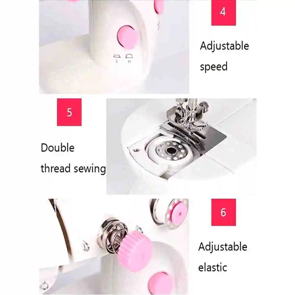 Double speed compact electronic automatic portable Mini sewing machine Double Thread control machine