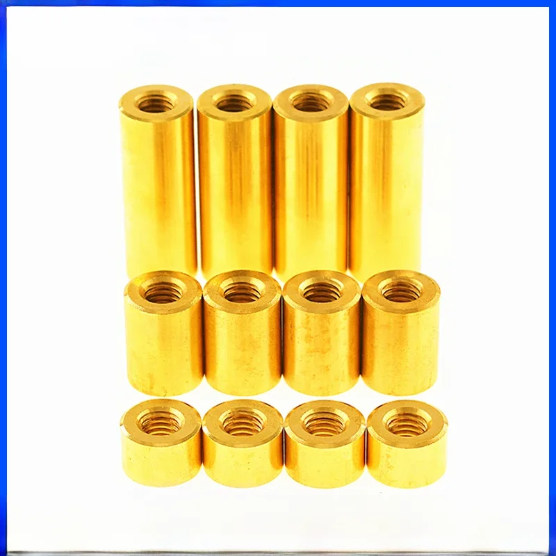 Goujon d'espacement rond en laiton M3 L = 2-60mm, 4 pièces, extension d'écrou Long, vis d'espacement, écrou à pouce, filetage femelle, colonne de pilier creux