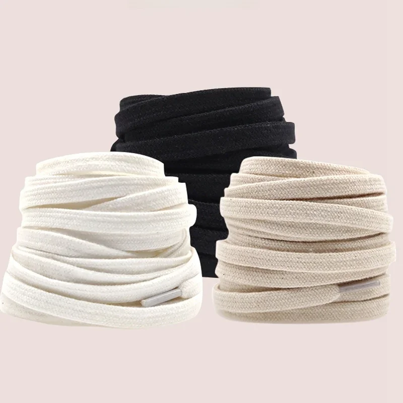 1 paire de lacets classique rétro Double tissage lacet toile coton plat lacets Sneaker cordes lacets Sport botte chaussure lacet