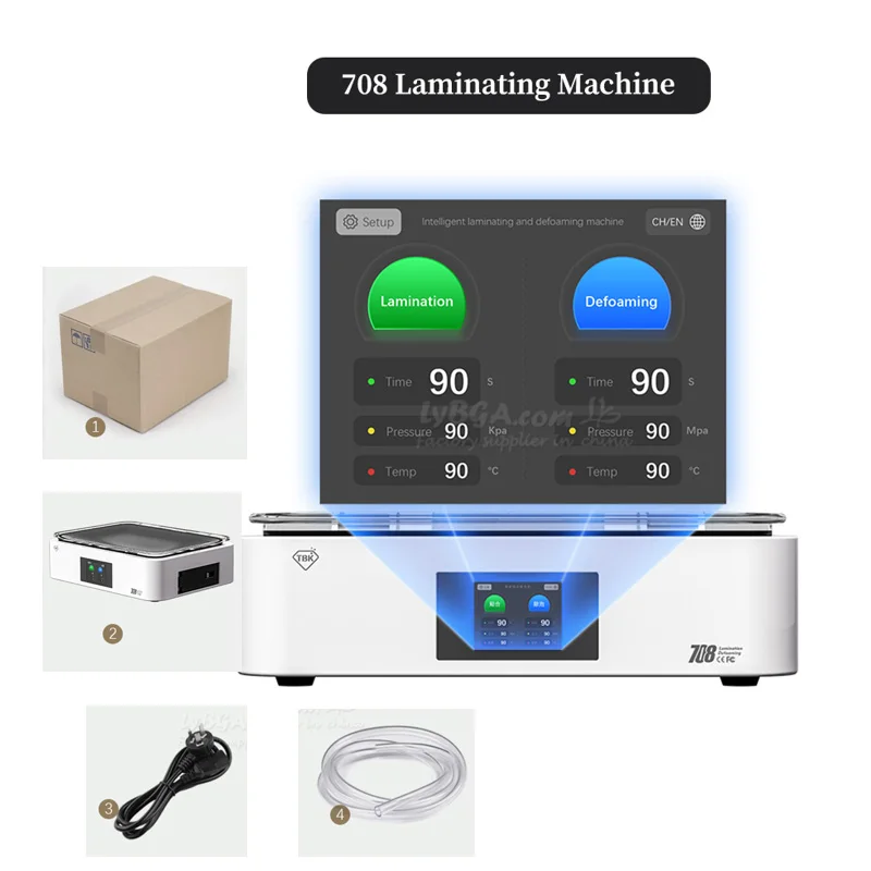 

LY-TBK-708 15-дюймовый ламинатор с изогнутым экраном и воздушной подушкой, вакуумный пресс OCA, умное устройство для ламинирования и удаления пузырьков