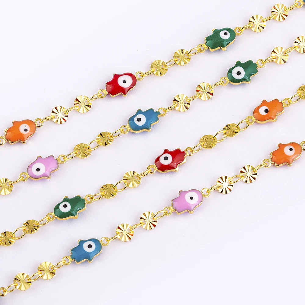 Fascino turco malocchio perline colorate catena stella lunare per risultati di gioielli fatti a mano fai da te accessori per bracciali collana donna