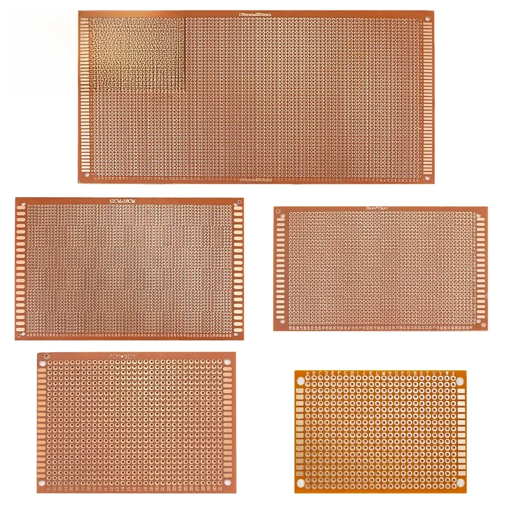 10 SZTUK 5x7 7x9 9x15 12x18 13x25cm Jednostronna płytka drukowana PCB płytka prototypowa Uniwersalne płytki drukowane Zestaw DIY — zdjęcie 2