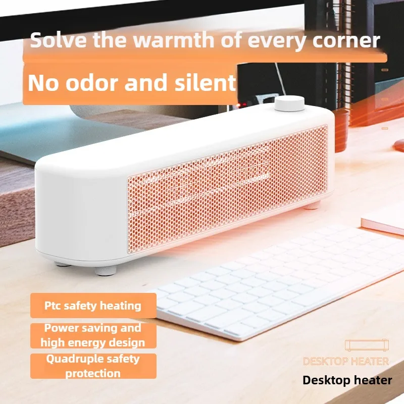 Desktop Heater, Small Office, Silent Heater, Hot Air Blower, Mini Desktop Heating Artifact, Energy Saving and Quick Heating