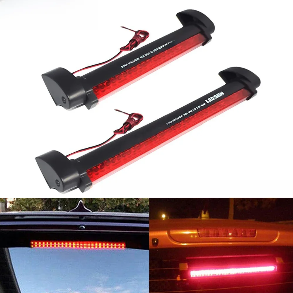 DSYCAR 12V rouge voiture LED troisième feux de freinage barre arrière feu de signalisation de stationnement camion haut montage arrêt voyant d'avertissement universel