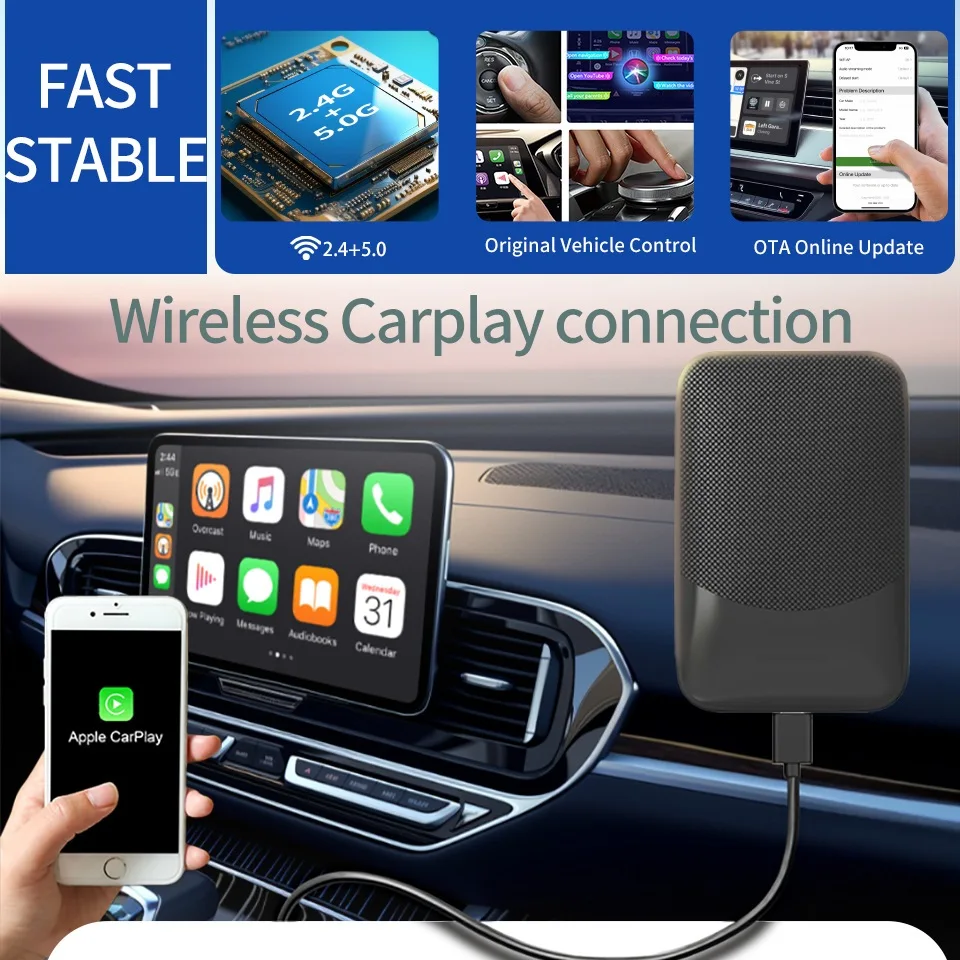 

A5 LITE Wireless Carplay Car Box Dongle Carplay AI Box Android Auto Adapter Convert Factory Wired to Wireless for Auto