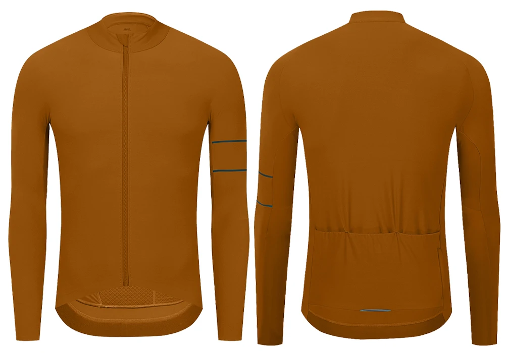 YKYWBIKE Radtrikot 10-20 ° C Herbst Langarm Rennrad Kleidung Thermo Fleece Wärme MTB Fahrrad Jersey – Detail 28