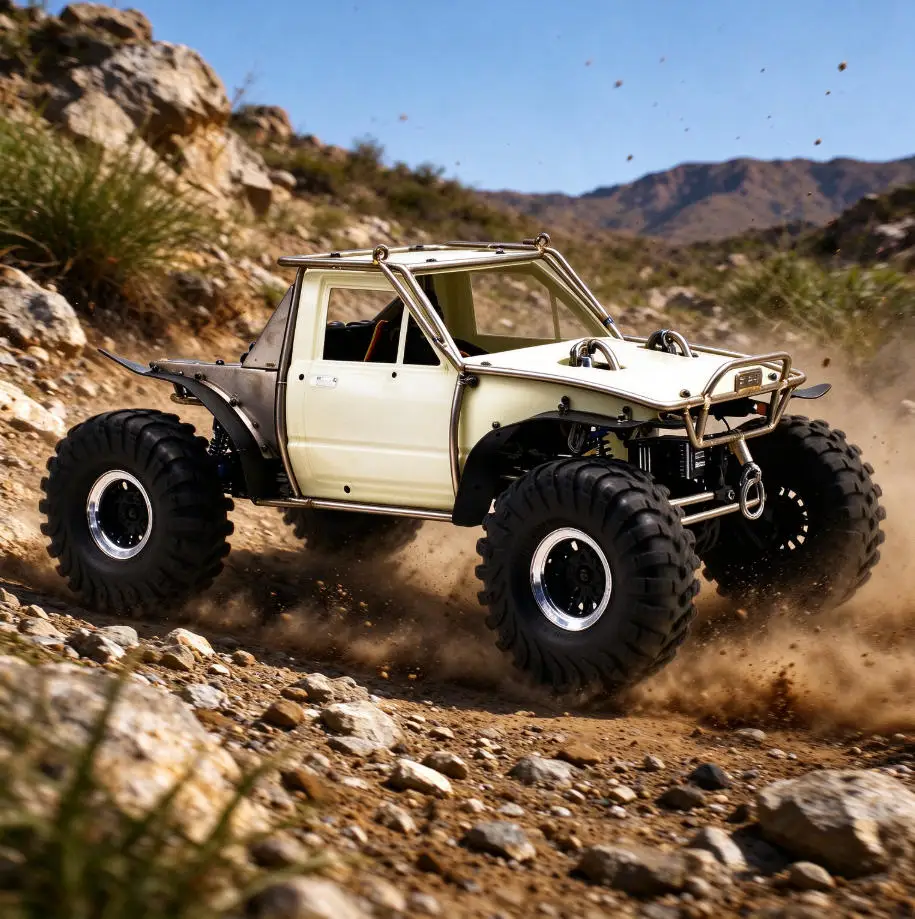 D1RC Gray Rainforest Chassis Titanium Tube Frame RC Rock Crawler Competition-Spec Off-Road Remote Control Truck