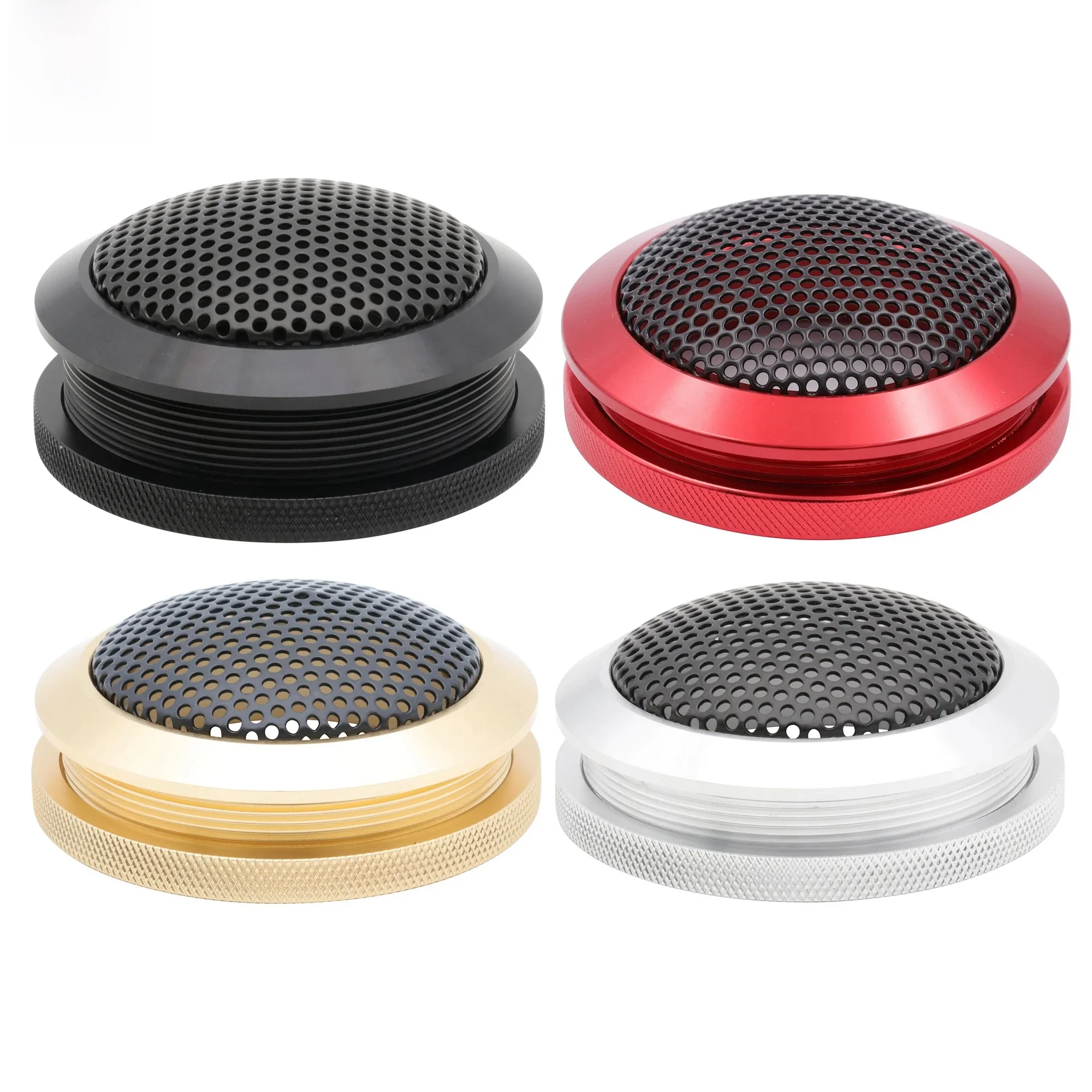 1 szt. 1,5 "metalowy głośnik samochodowy Subwoofer waflowy osłona osłona ochronna głowica wysokotonowa głośnik wysokotonowy siatkowy grill srebrny czerwony złoty czarny — zdjęcie produktu 7