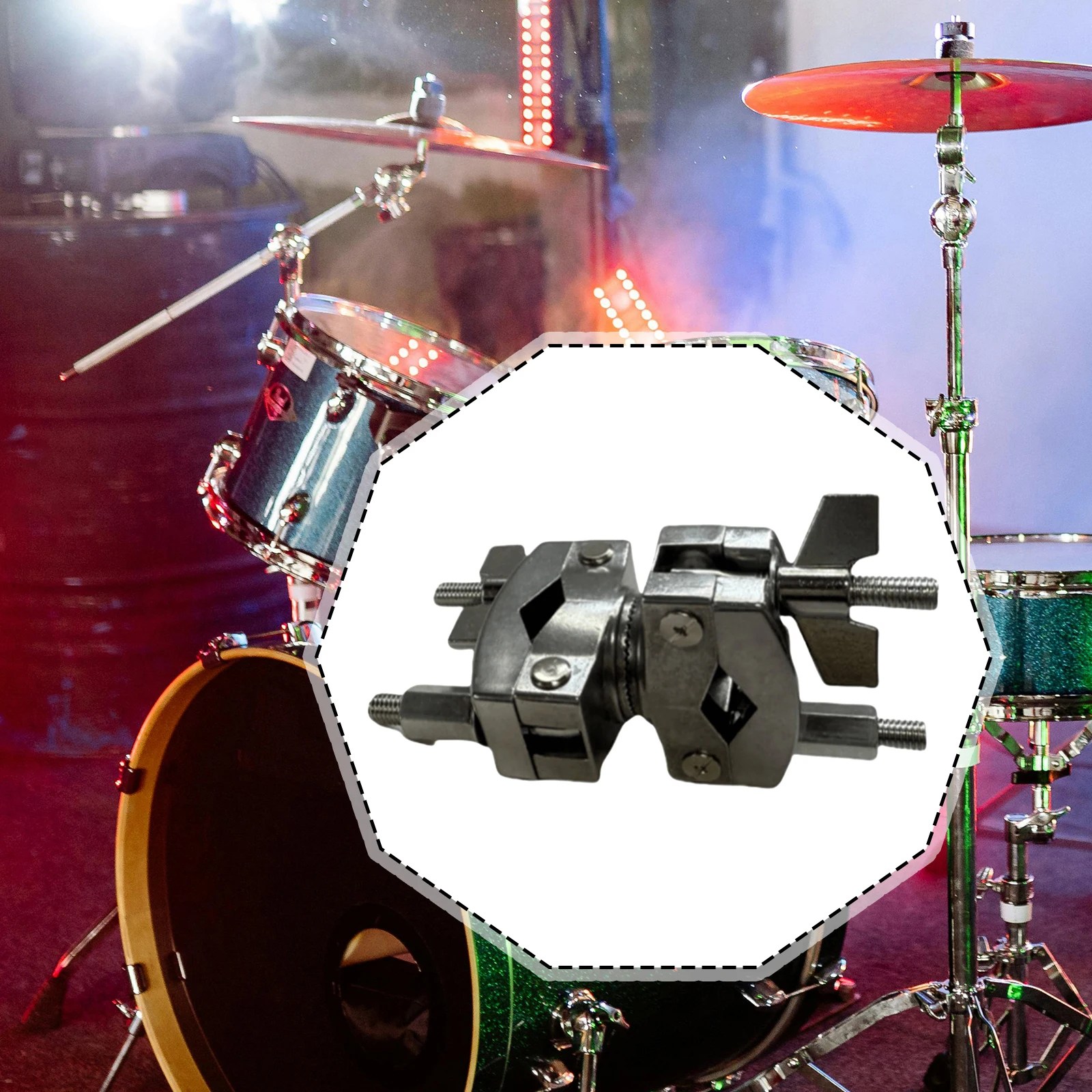 

Зажим для подставки для тарелки, вращающийся многоугольный металлический адаптер, кронштейн, удлинитель, зажим для тарелки, детали для крепления подставки для барабанной тарелки