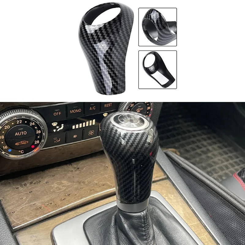 

for Mercedes Benz A B C E G GLS Class W204 W212 ABS Car Gear Shift Knob Cover Trim Gear Head Decoration Sticker Auto Accessories