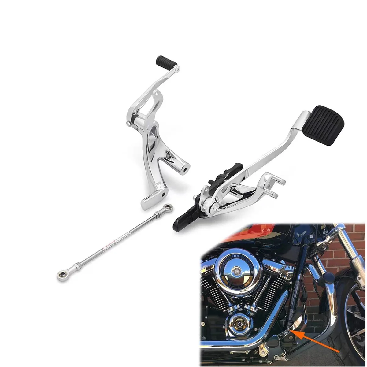 

Motorcycle Forward Control Footrest Extended For Harley Softail 107/114/117 Street Bob Low Rider 18-up