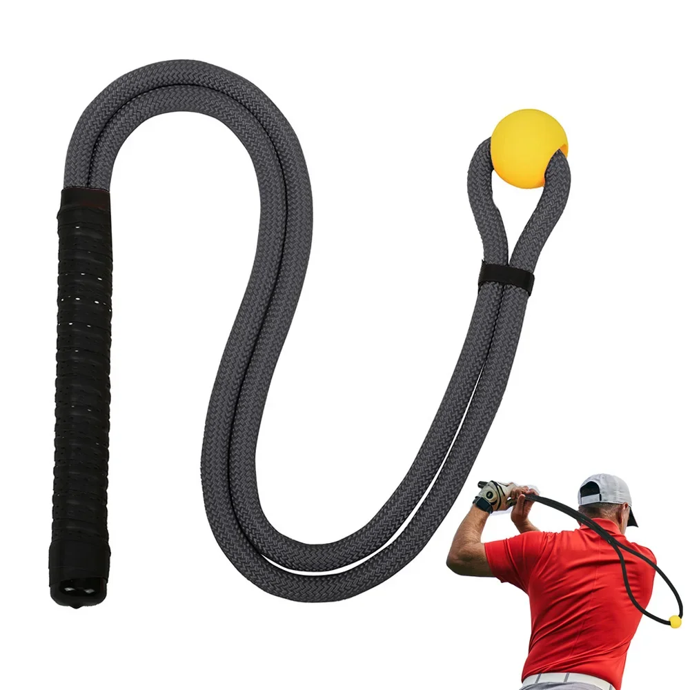 Golf Swing Rope Training Aid Fitness Equipment Trainer With Eva Ball For Practice Posture Corrector Exercise Assistance Work — zdjęcie 2