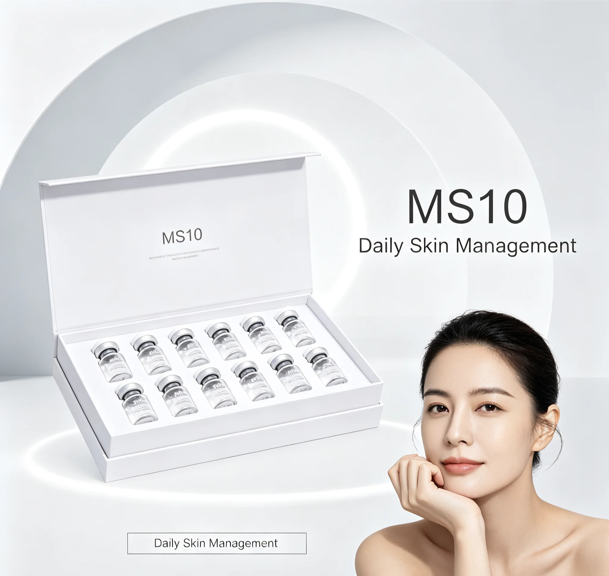 MS Series Freeze-Dried Powder Bottle Set, Moisturizing Facial Essence, Freeze-Dried Powder