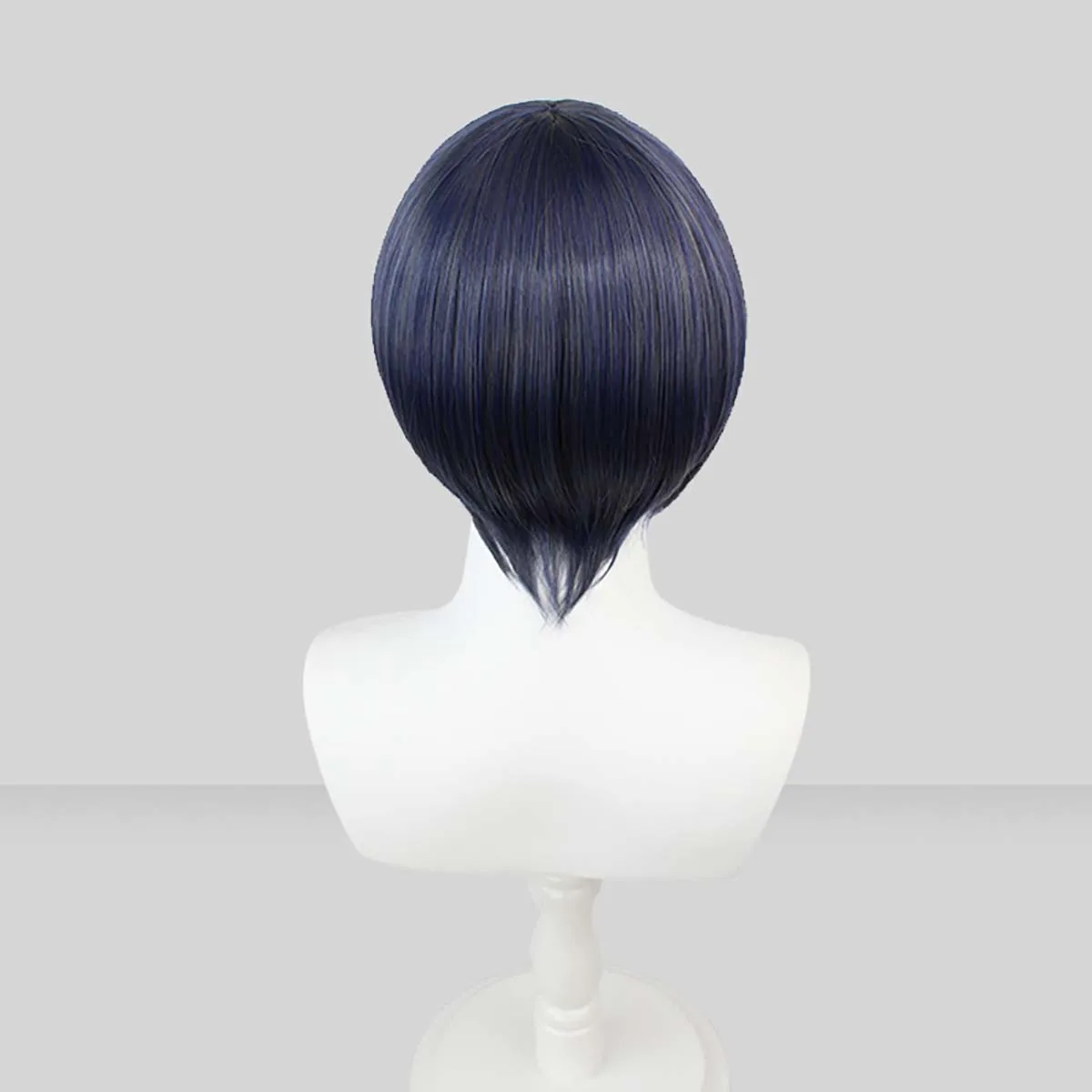 Homens Anime Cosplay Ciel Phantomhive Azul Cinza Peruca de cabelo curto