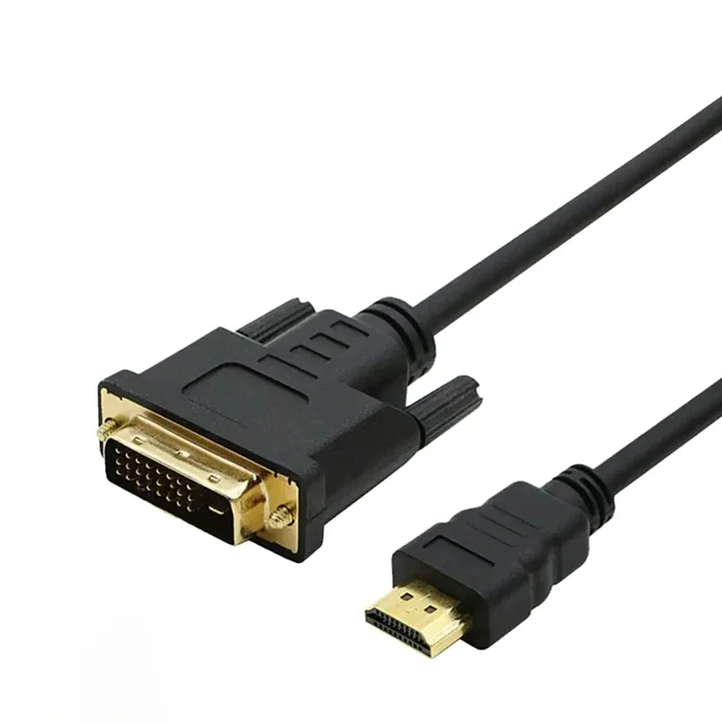 Adaptateur de câble vidéo numérique pour ordinateur portable, extension de budgétaire, DVI vers HDTV HD vers DVI, 24 + 1 mâle vers mâle HDTV