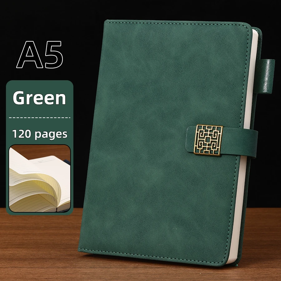 Vintage-Notizbuch aus Leder im A5-Format mit personalisiertem Softcover – perfekt für Geschäftstreffen und das Collegeleben