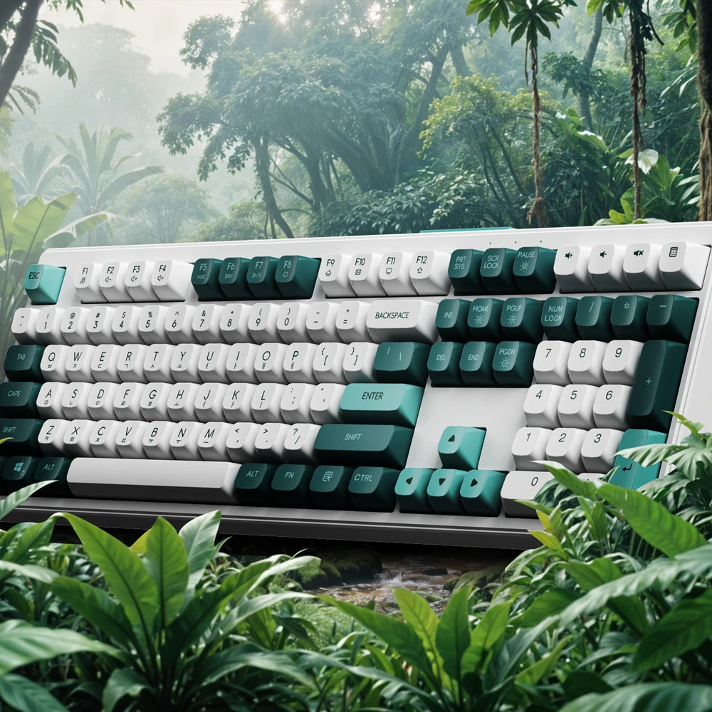 Monstar Gats X108 walk master low noise 5th generation Vogle Membrane Keyboard (Forest)