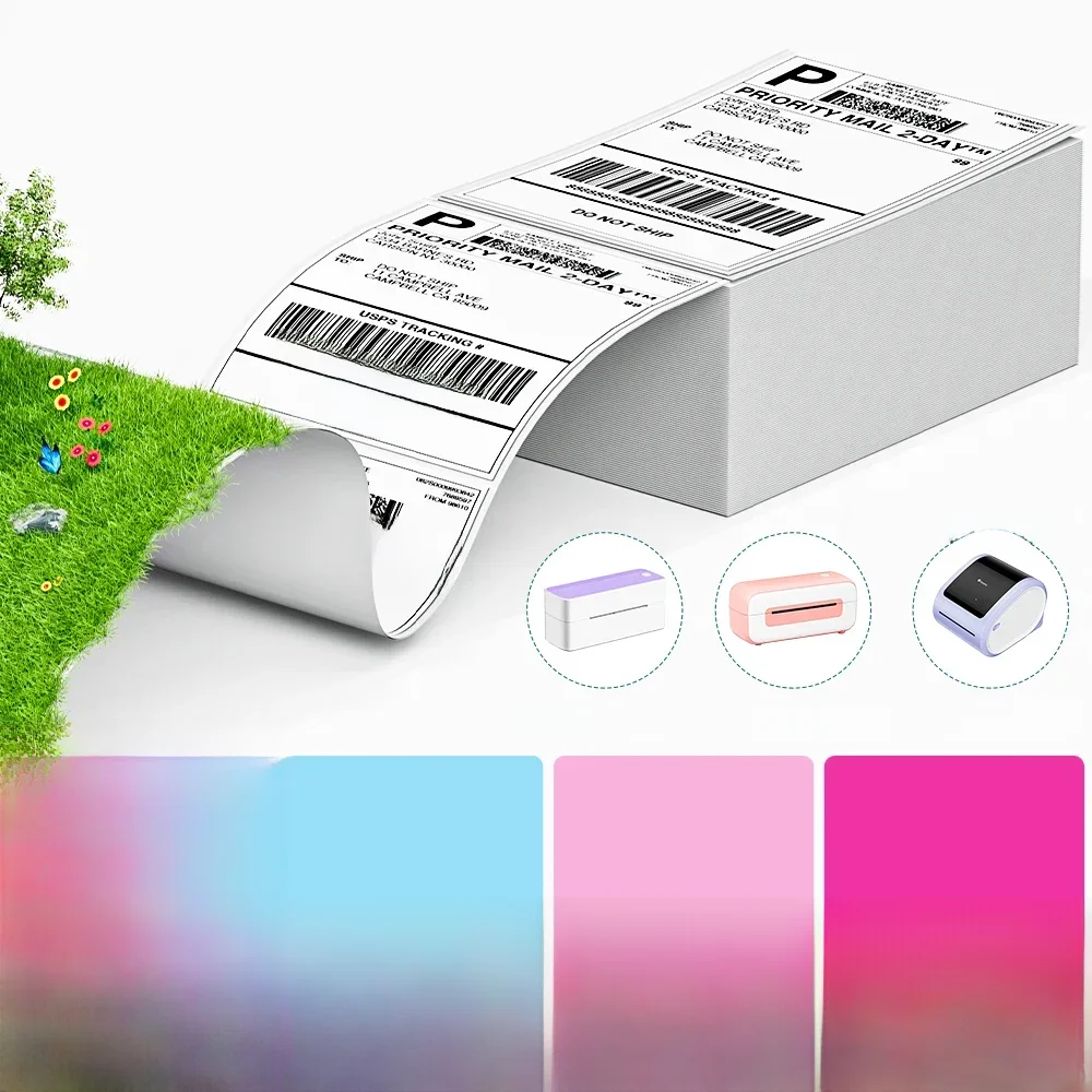 Papier pour imprimante d'étiquettes thermiques Phomemo 4x6, 100x150mm, fan-possède, fournitures d'expédition pour 241, 246S, GT Shipping