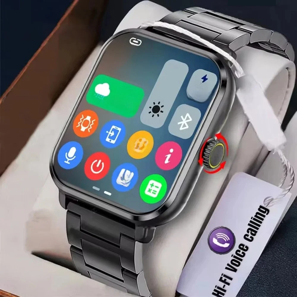 Smartwatch für Android und iOS, 1,83 Zoll HD-Display, Bluetooth-Anruf, Nachrichtenbenachrichtigung, Musik, Sportmodus, Smartwatch für Männer und Frauen, Ht30