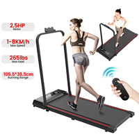 Seeiswork 4in1 Multi-functional Treadmill 1–8km/h Incline Foldable 2.5HP Remote Control Double LED Space-saving– For Home Offi