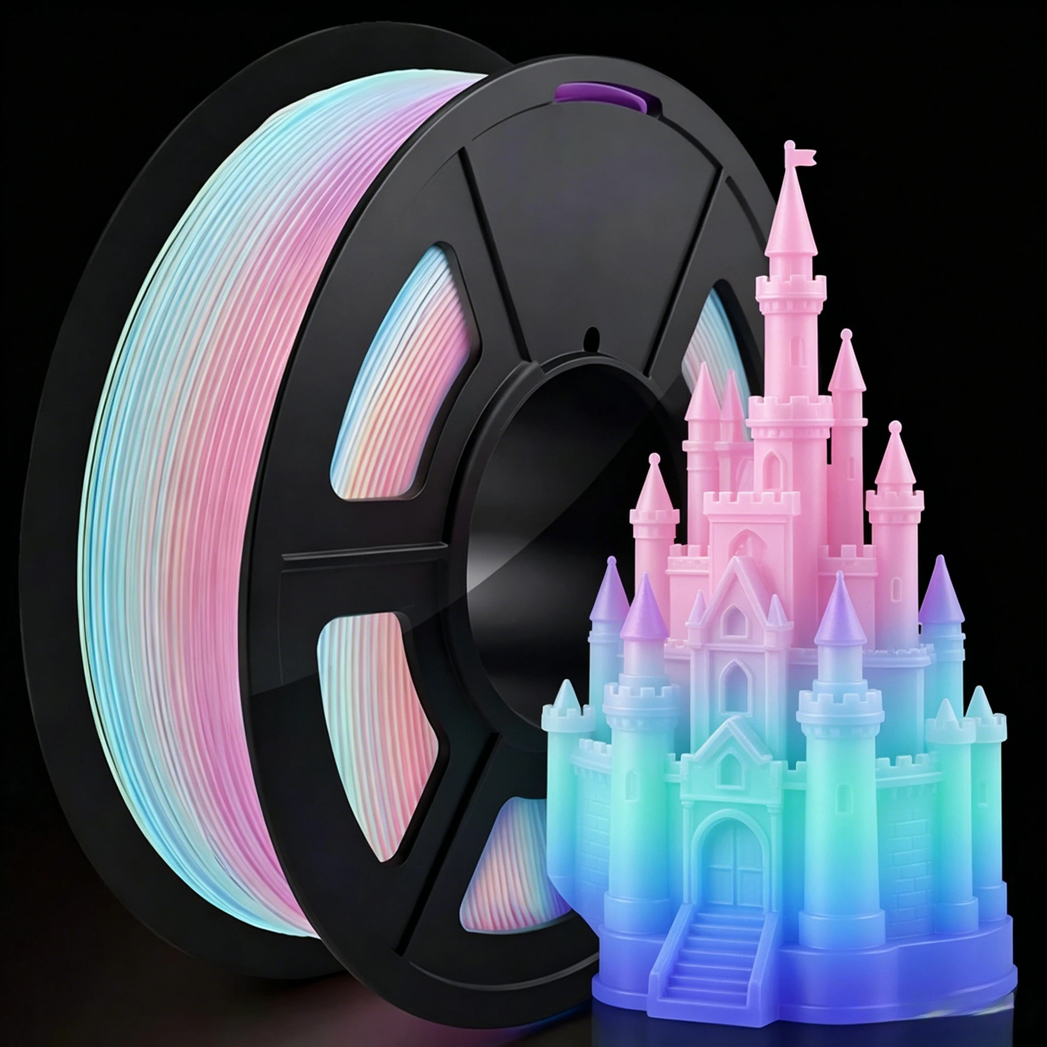 

3D Printing Filament PLA Glow-in-the-Dark 1.75mm Diameter 250g Roll Dimensional Accuracy +/- 0.03mm Gradual Color
