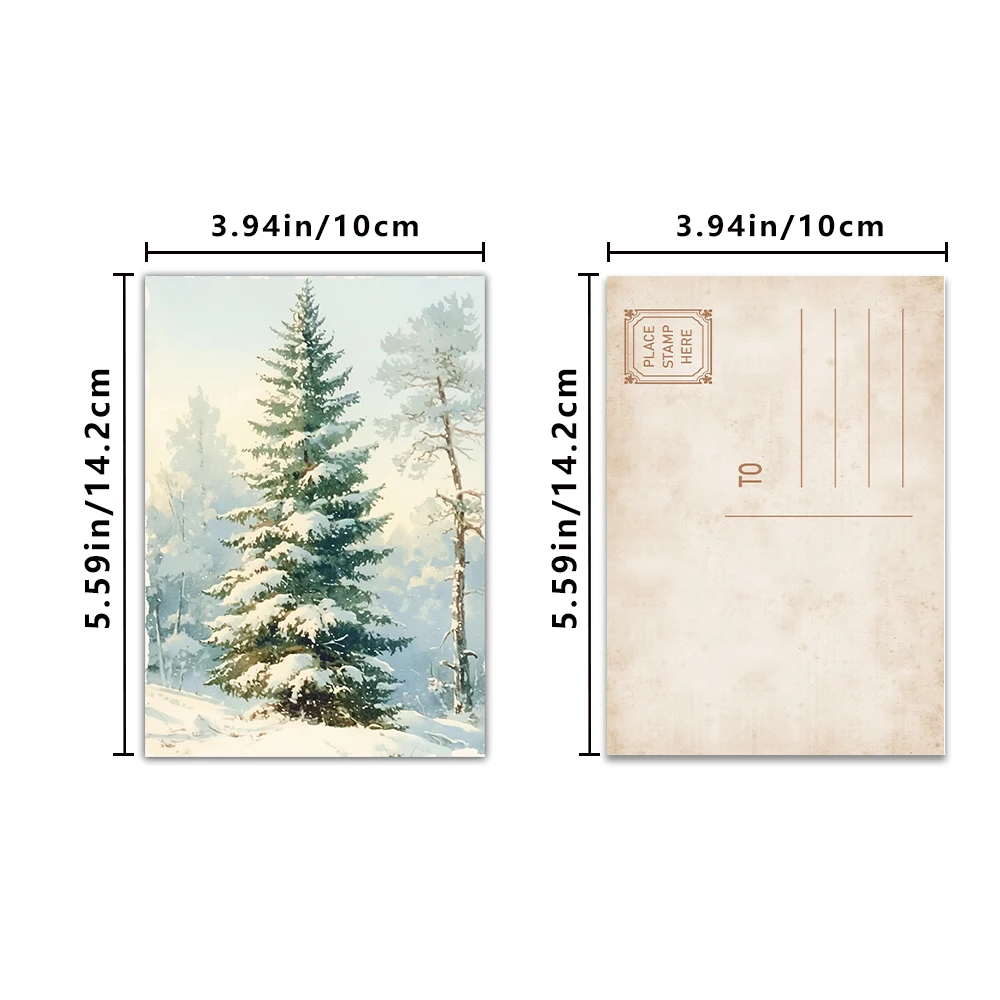 32 Stück, Vintage-Weihnachtspostkarten, Weihnachten, Geburtstags-/Jubiläumsgeschenke, Sammlerstücke, perfekt zum Verschenken, postfertig. – Detail 6