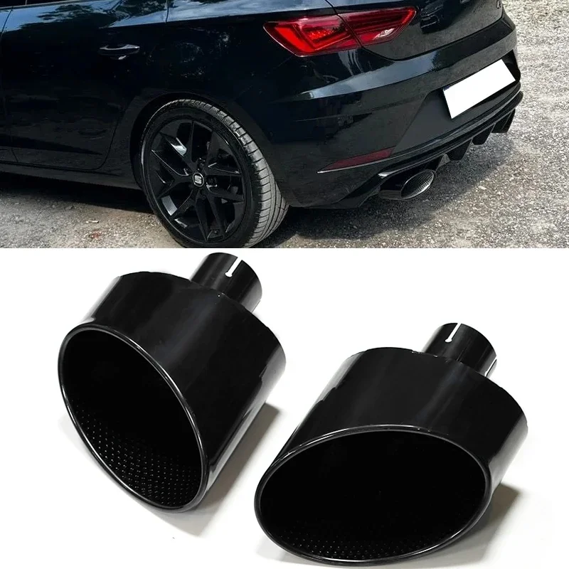 Ovale Uitlaat Tip Voor Voor Audi A3 A4 A5 A6 A7 Upgrade Naar RS3 RS4 RS5 RS6 RS7 Look Uitlaat mondstuk Uitlaatsysteem Uitlaat Tip - afbeelding 2