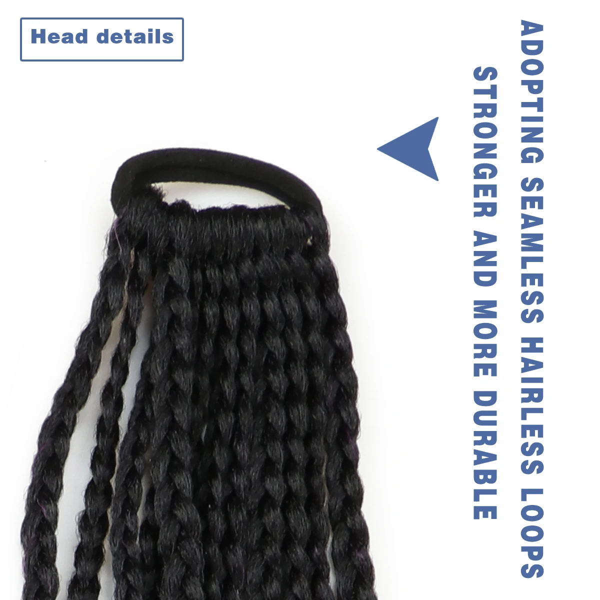 ที่ยืดผมถักเปียสีรุ้งสังเคราะห์สีสันสดใสพร้อมแถบยาง-เครื่องประดับผมทันสมัยเพื่อความสนุกสนานและดูมีชีวิตชีวา