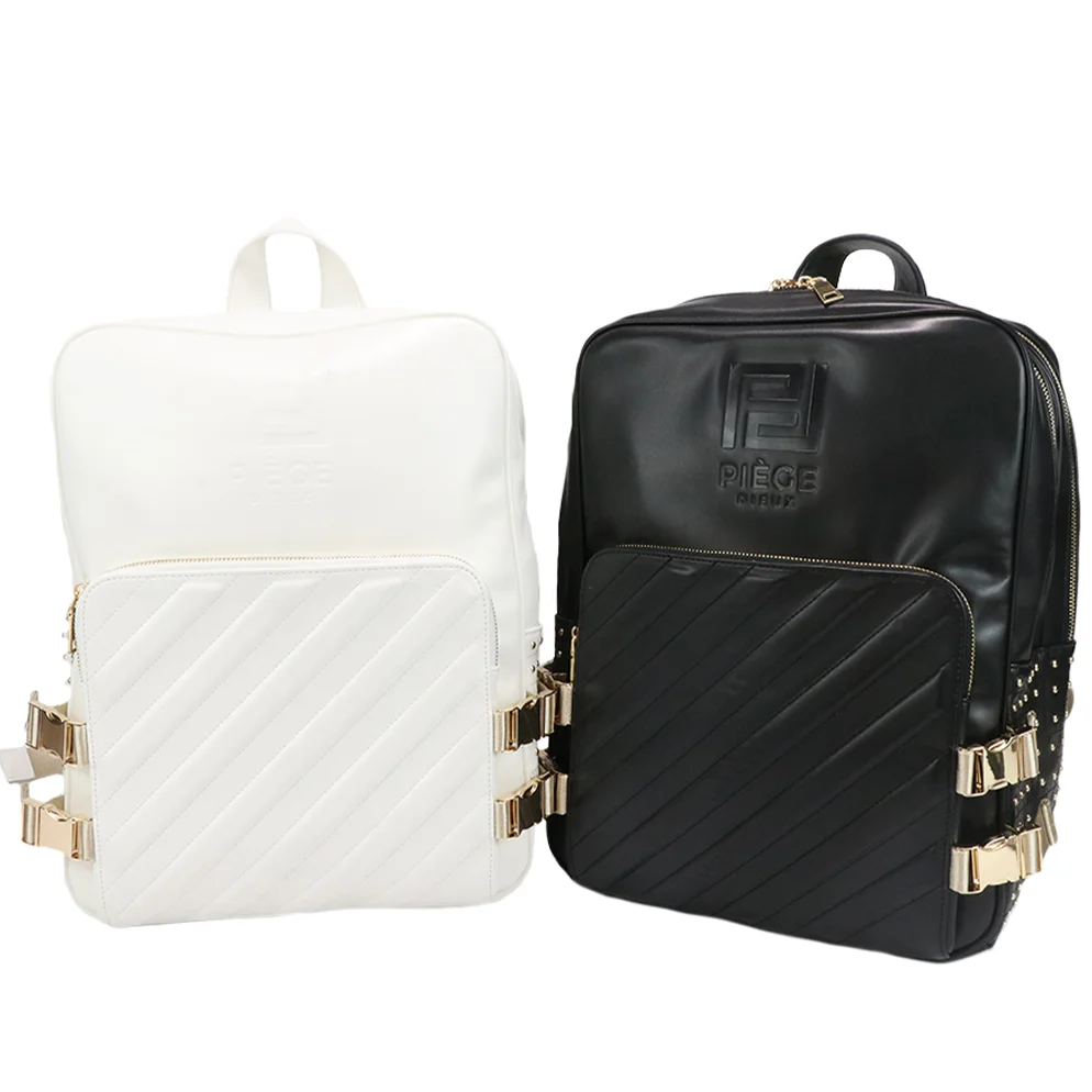 Tas sekolah Gorfia model baru berbahan kulit PU kapasitas besar, multifungsi, desain simpel, ransel untuk perjalanan dan santai.