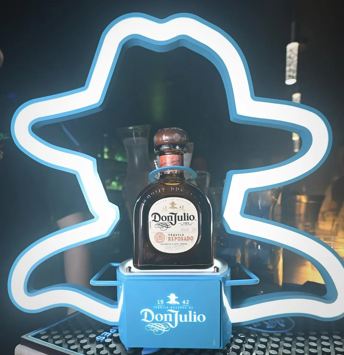 Don julio led bottle presenter