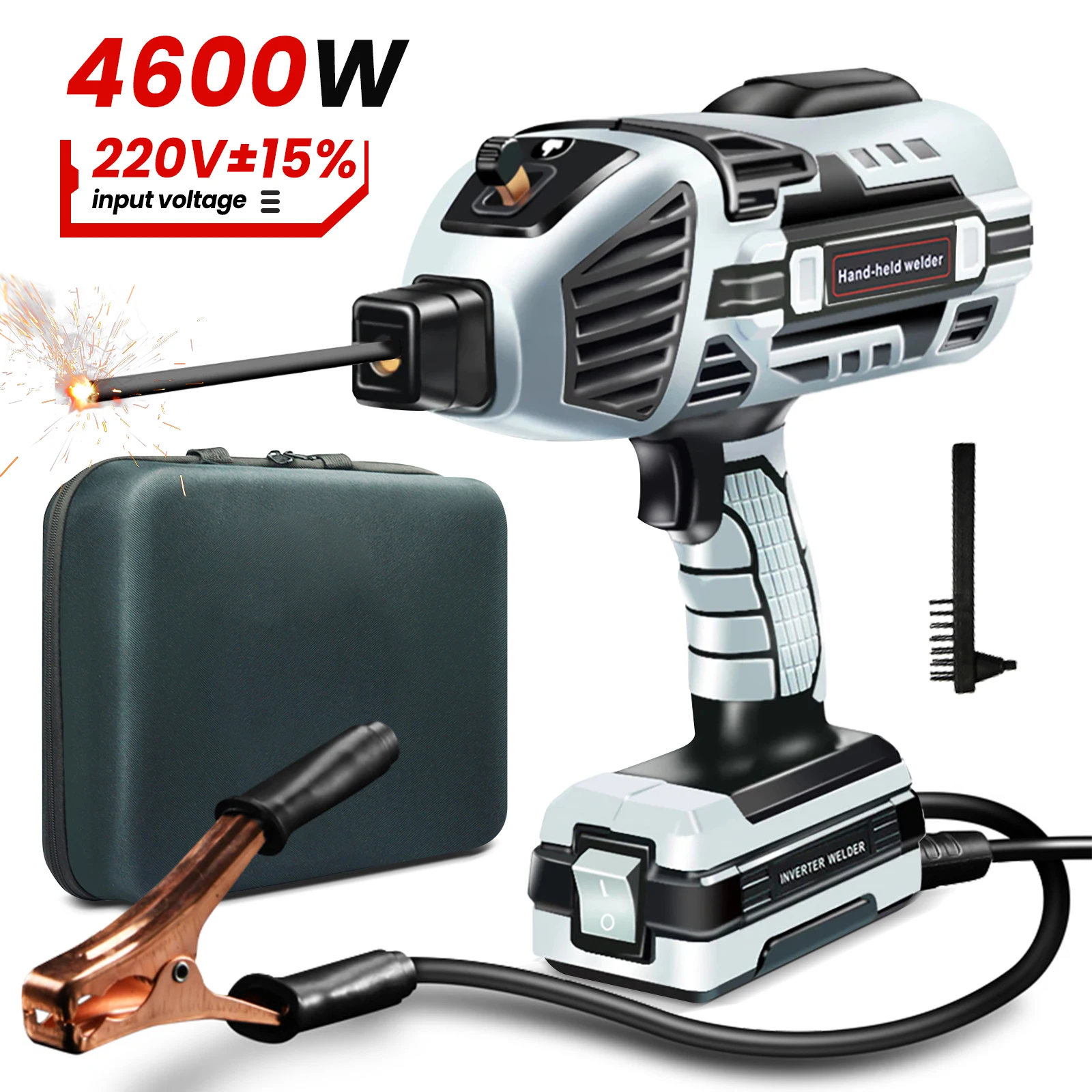 Machine à souder portative 4600W, 2.5-3.2mm, 220V ± 15%, outil numérique intelligent automatique pour usage domestique, Machine à souder à l'arc