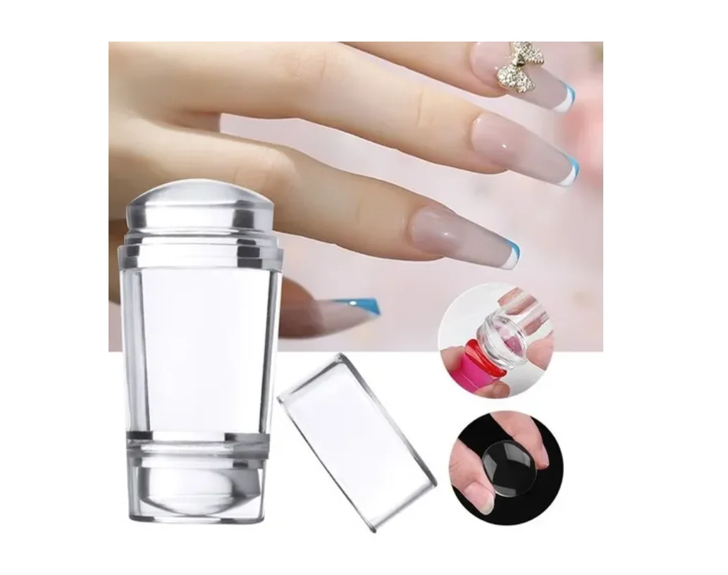 Nailart Transparent Silicone French Nail Stamp
