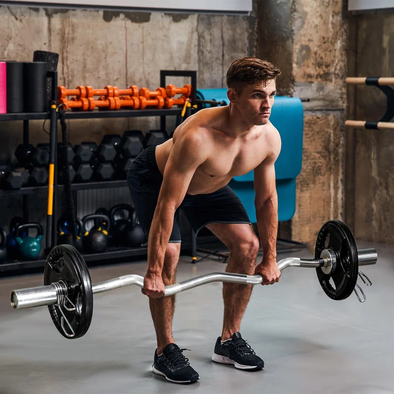 Disque de musculation en caoutchouc de 5 kg - compatible avec les barres olympiques, idéal pour l'entraînement à domicile et en salle de sport, exercices fonctionnels avec prise en main optimale