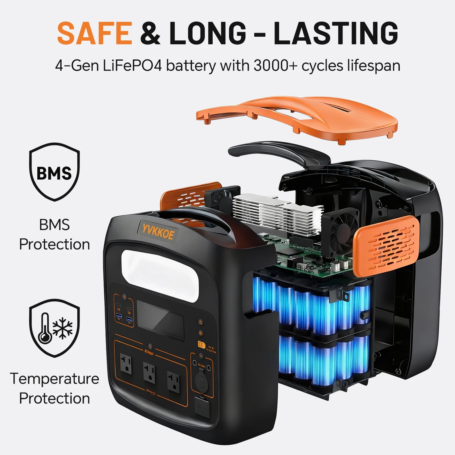 YVKKOE N1800 Portable Power St - огляд і ціна Solar Emergency Charger