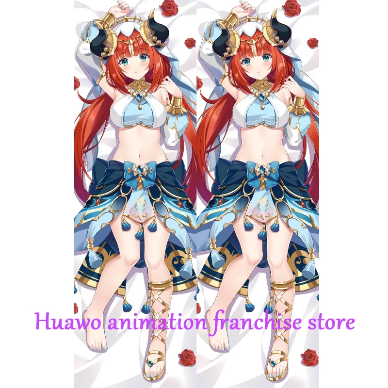 Anime Dakimakura Pillow Nilou 2-Side Print Pillowcase Hugging Body Cushion Cover Otaku Waifuristmas Decoration 2023