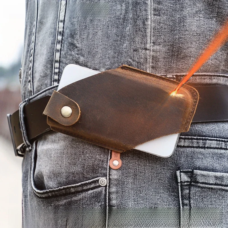 Kontakte Familie 5,4 Nubuk leder Männer Telefon Taille Fall Tasche Magnet knopf Handy Gürtel Clip