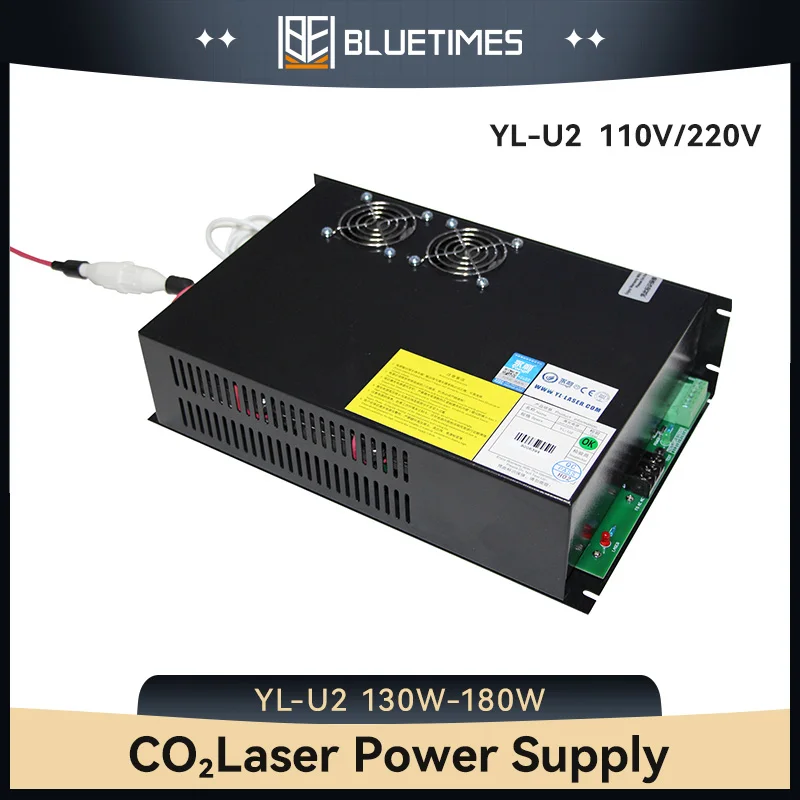 BLUETIMES Yongli YL-U2 130W 180W CO2 Laser Power Supply Source For A6s/A8s/H6/H8 Laser Tube And Cutting Engraving Machine