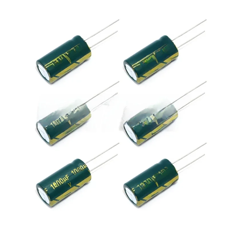 Condensateur électrolytique en aluminium, faible ESR/impédance, haute fréquence 25V 35v 50v 1000UF, tolérance 20%, 10 pièces/lot