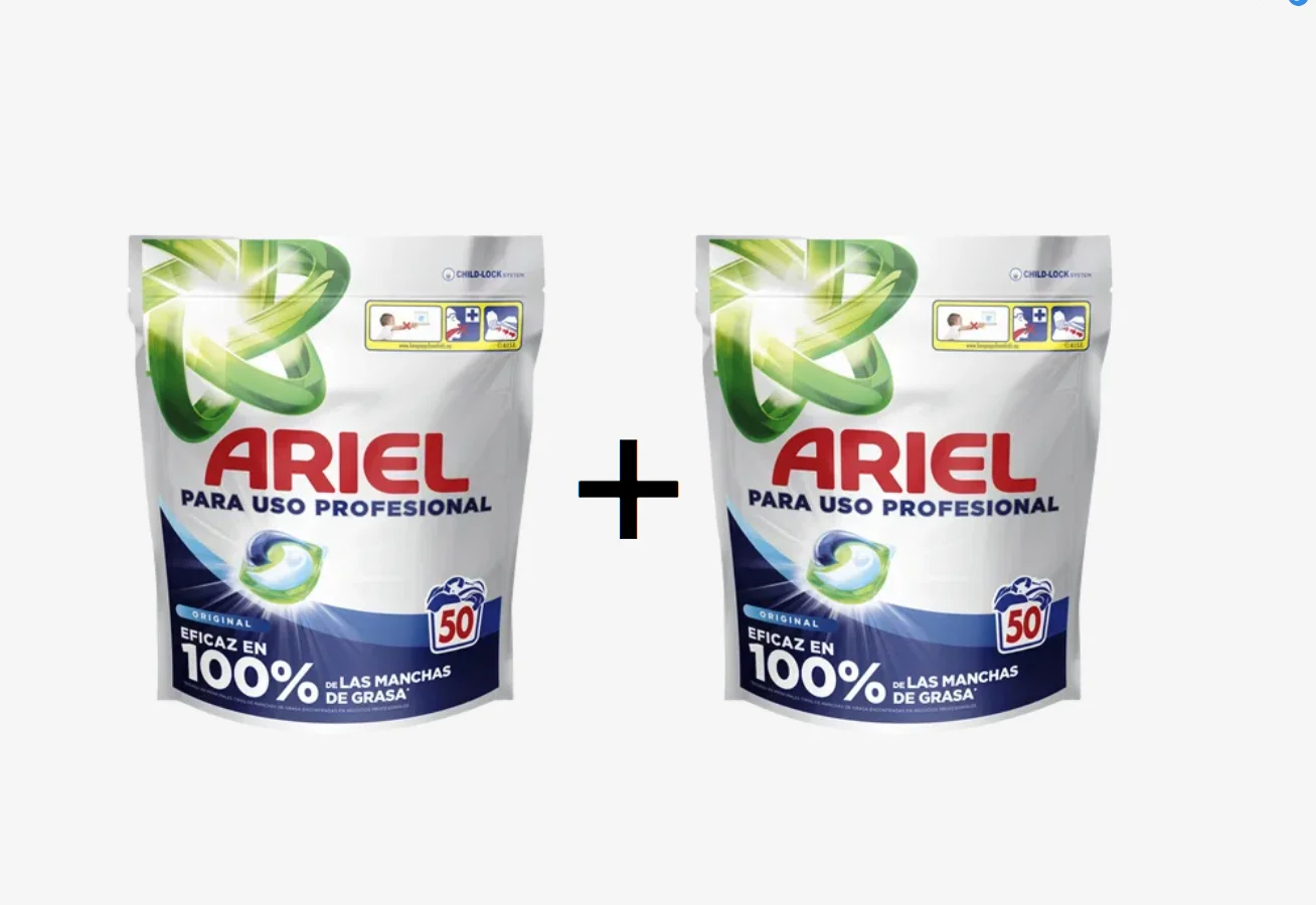 Ariel Pods Profesional Original 100 Lavados | Pack 2 Bolsas de 50 Cápsulas | Elige Original o Protección del Color | Detergente Lavadora Todo en 1 Elimina Manchas Difíciles y Olores | Limpieza