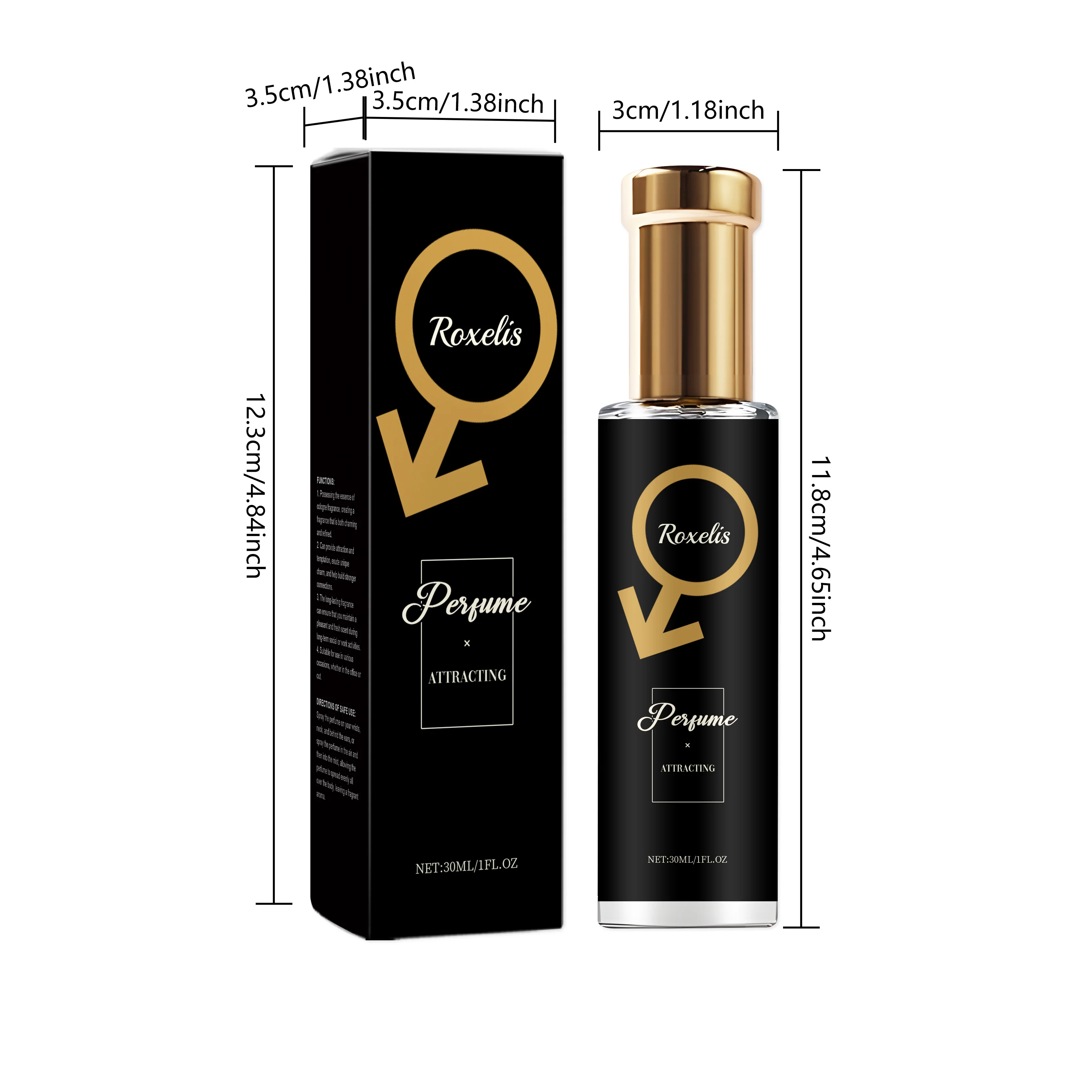 Roxelis 30ml hommes phéromone parfum cèdre parfum Glamour messieurs durable rencontres parfum romantique corps frais flirtant parfum