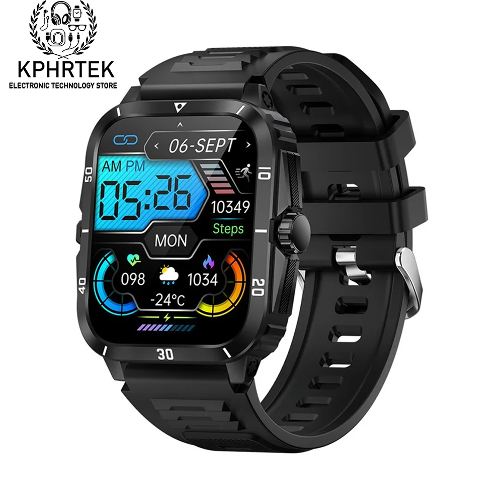 

KT71 Смарт-часы 1,96 "часы с сенсорным экраном, глубина 9,8 фута, водонепроницаемый фитнес-трекер, монитор сердечного ритма, кислорода в крови, монитор сна